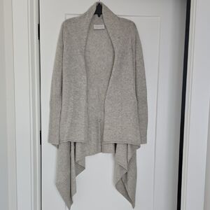 Zadig & Voltaire Light Gray Open-Front Draped Cardigan
